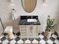 Charlotte 36 in. W x 22 in. D Right Offset Sink Bathroom Vanity - photo 7