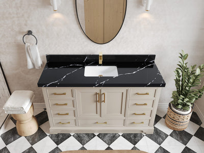 Charlotte 60 in. W x 22 in. D Single Sink Bathroom Vanity