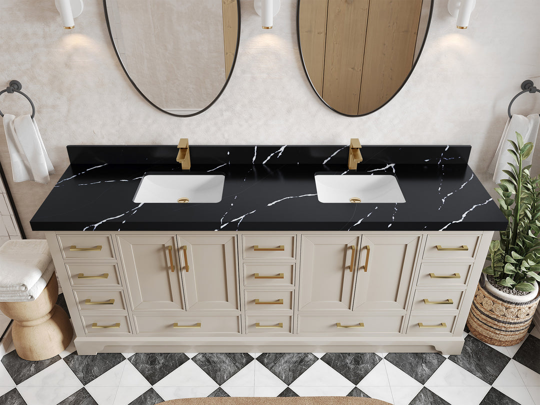 Charlotte 84 in. W x 22 in. D Double Sink Bathroom Vanity