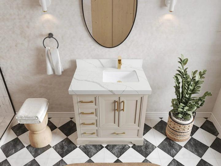 Charlotte 36 in. W x 22 in. D Right Offset Sink Bathroom Vanity - photo 11