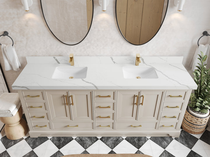 Charlotte 84 in. W x 22 in. D Double Sink Bathroom Vanity - photo 11
