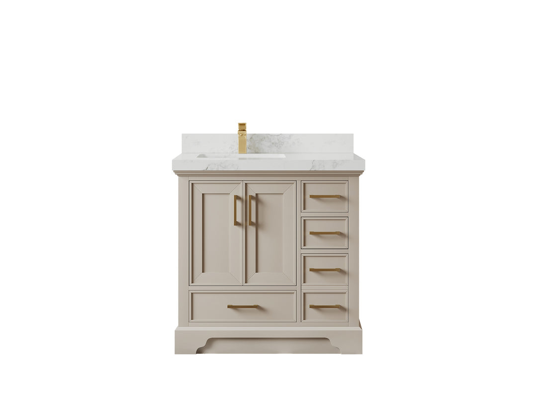 Charlotte 36 in. W x 22 in. D Left Offset Sink Bathroom Vanity