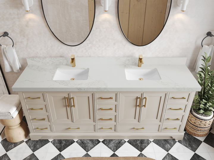 Charlotte 84 in. W x 22 in. D Double Sink Bathroom Vanity - photo 13