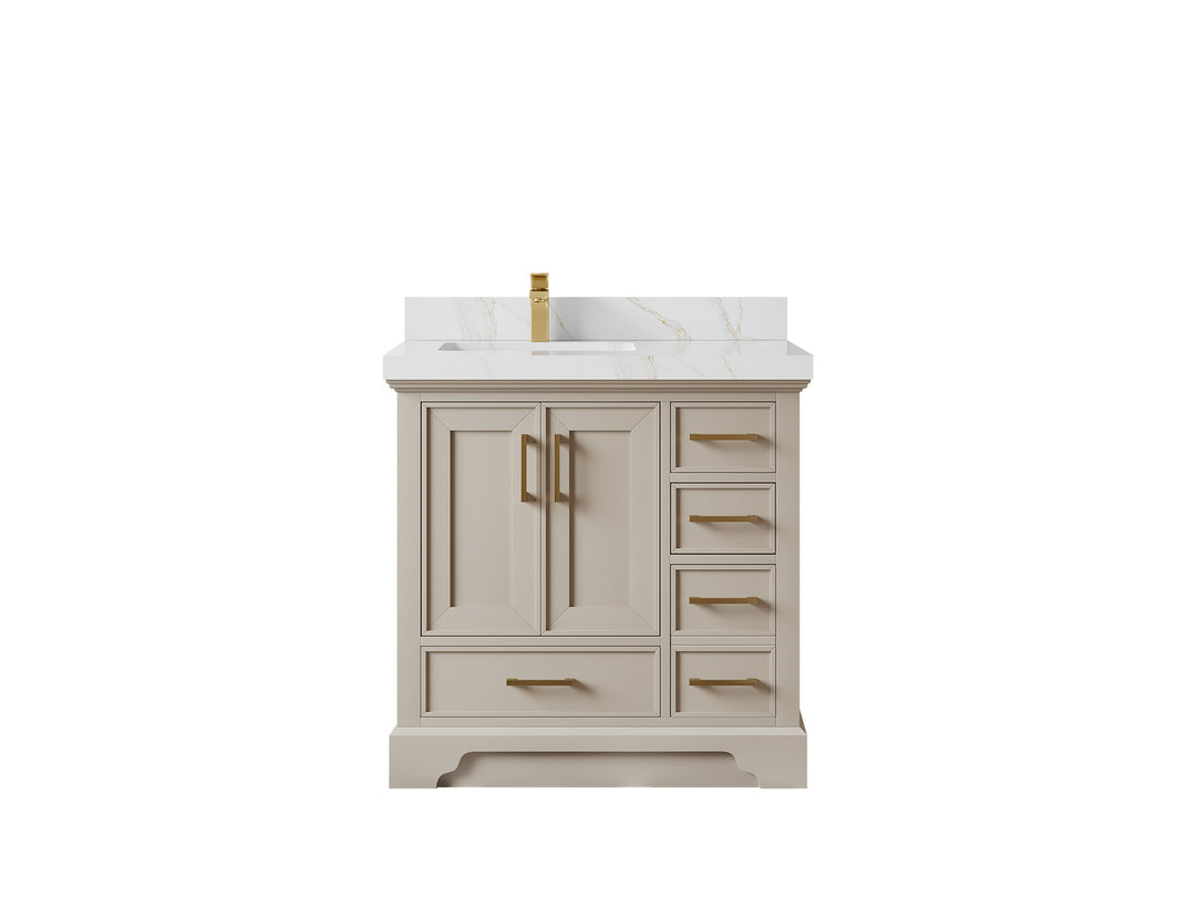 Charlotte 36 in. W x 22 in. D Left Offset Sink Bathroom Vanity