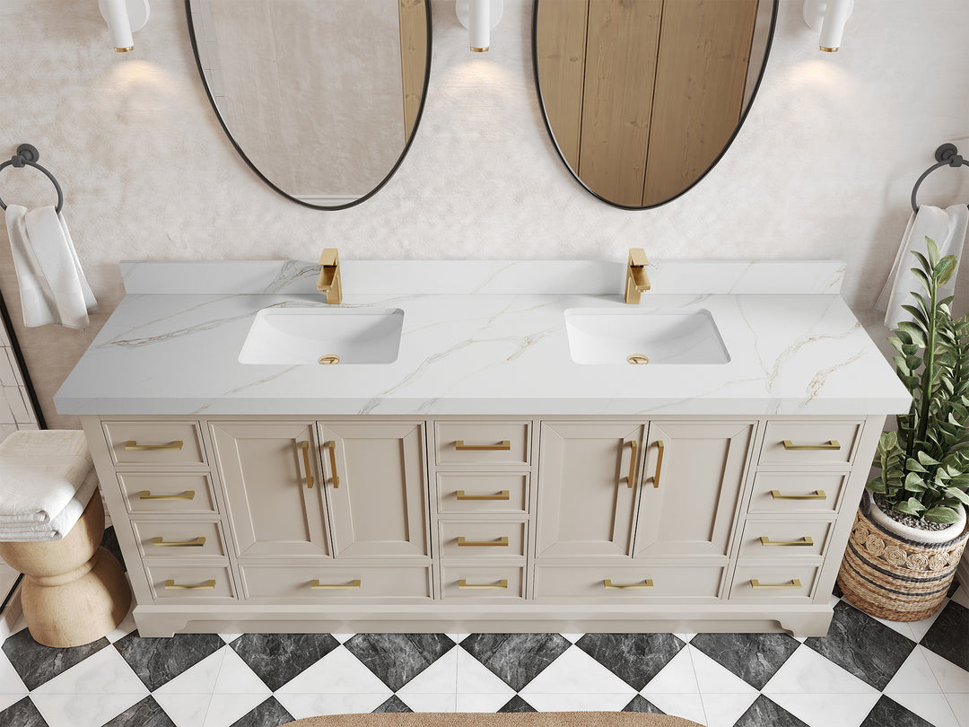 Charlotte 84 in. W x 22 in. D Double Sink Bathroom Vanity