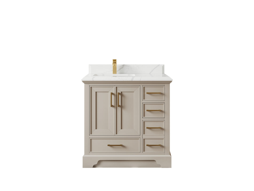Charlotte 36 in. W x 22 in. D Left Offset Sink Bathroom Vanity