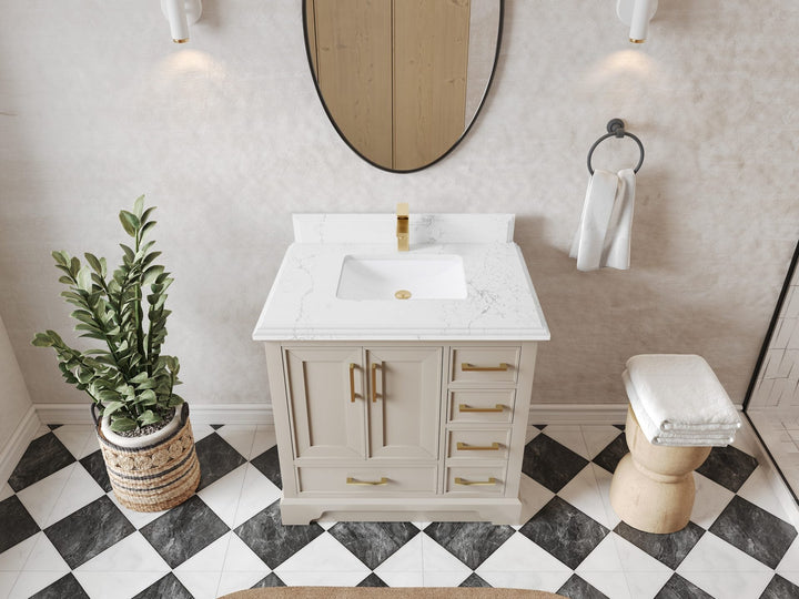 Charlotte 36 in. W x 22 in. D Center Sink Bathroom Vanity - photo 23