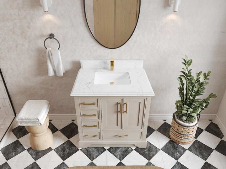 Charlotte 36" W x 22" D Center Sink Vanity for Elegant Bathroom Spaces - photo 23