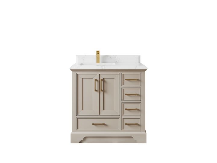 Charlotte 36 in. W x 22 in. D Left Offset Sink Bathroom Vanity - photo 24