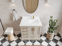 Charlotte 36 in. W x 22 in. D Right Offset Sink Bathroom Vanity - photo 23