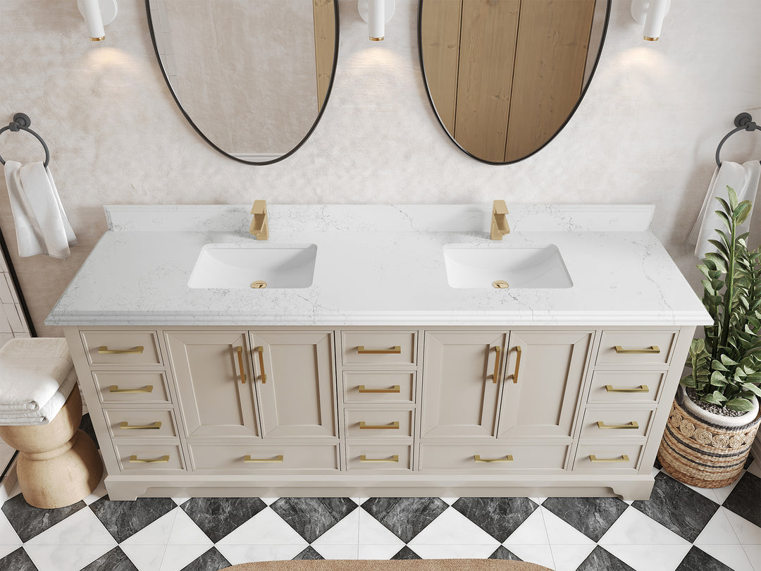 Charlotte 84 in. W x 22 in. D Double Sink Bathroom Vanity