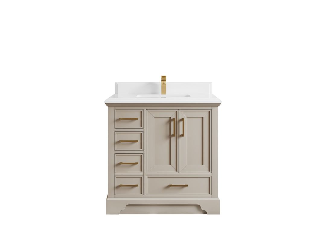 Charlotte 36" W x 22" D Center Sink Vanity for Elegant Bathroom Spaces