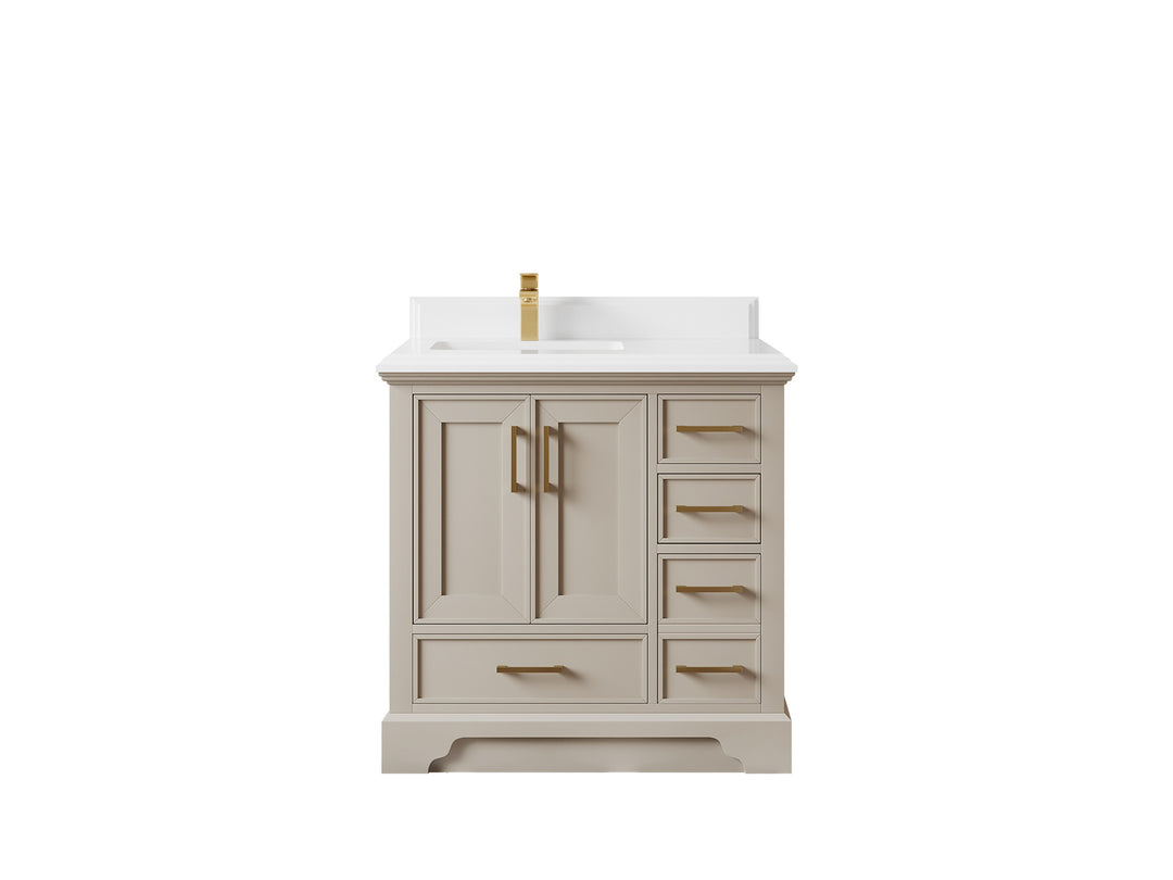 Charlotte 36 in. W x 22 in. D Left Offset Sink Bathroom Vanity