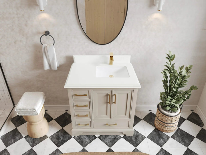 Charlotte 36 in. W x 22 in. D Right Offset Sink Bathroom Vanity - photo 25