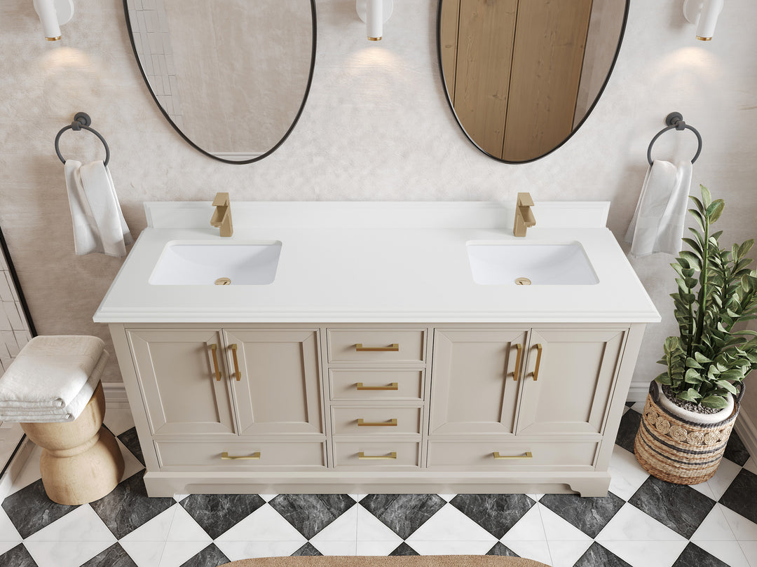 Charlotte 72 in. W x 22 in. D Double Sink Bathroom Vanity