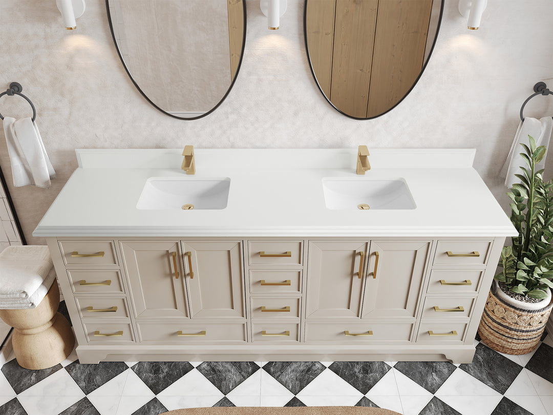 Charlotte 84 in. W x 22 in. D Double Sink Bathroom Vanity