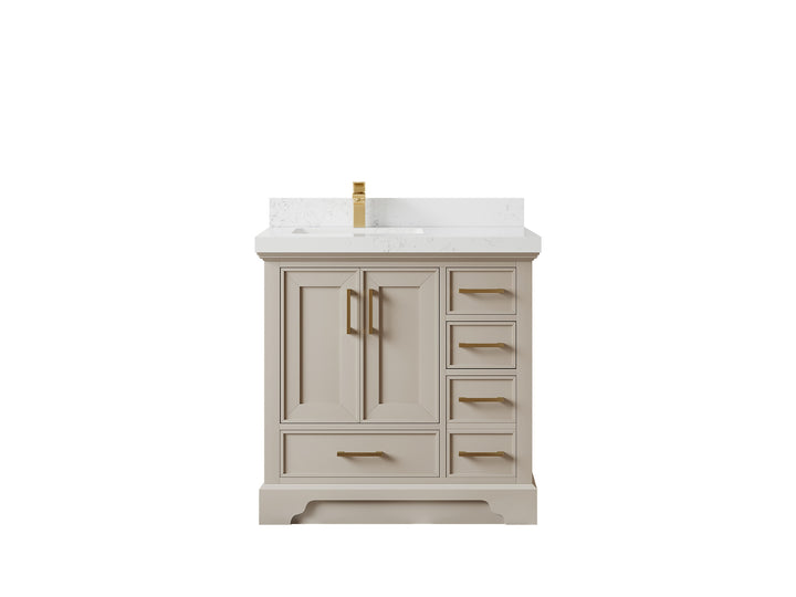 Charlotte 36 in. W x 22 in. D Left Offset Sink Bathroom Vanity - photo 28