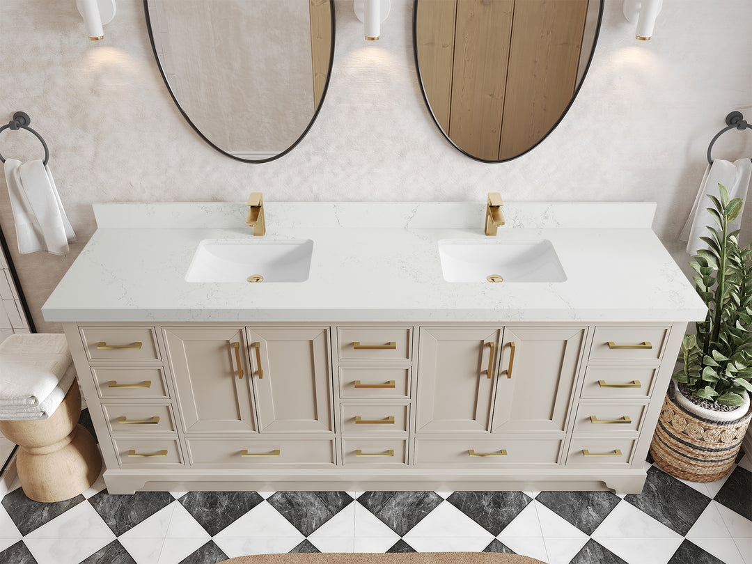 Charlotte 84 in. W x 22 in. D Double Sink Bathroom Vanity