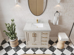 Charlotte 36 in. W x 22 in. D Center Sink Bathroom Vanity - photo 29