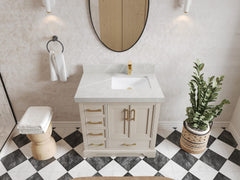 Charlotte 36 in. W x 22 in. D Right Offset Sink Bathroom Vanity - photo 29