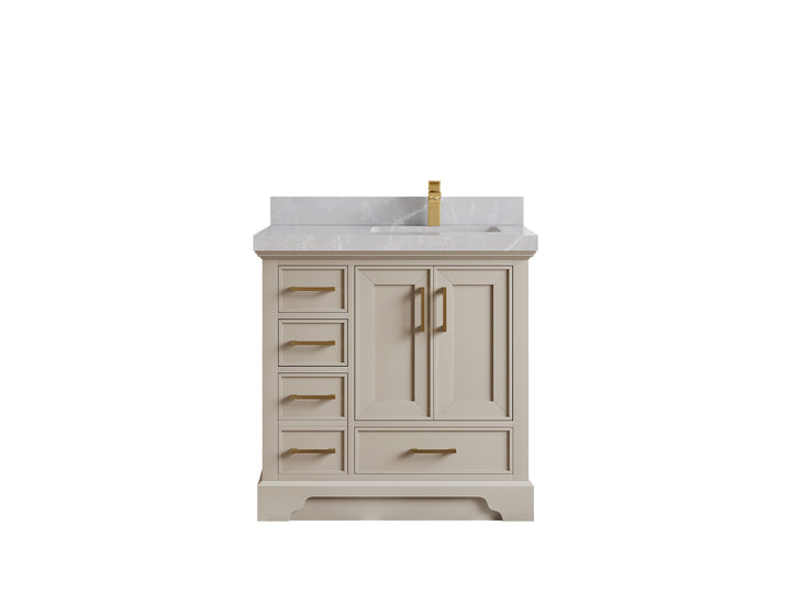 Charlotte 36 in. W x 22 in. D Right Offset Sink Bathroom Vanity - photo 30