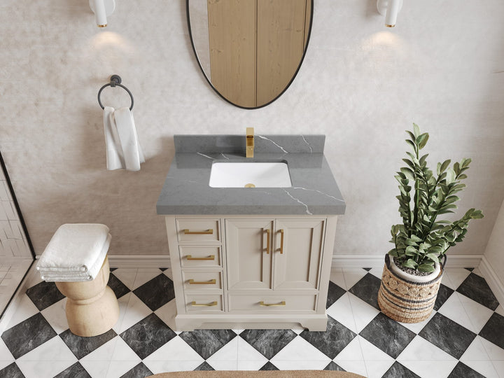 Charlotte 36" W x 22" D Center Sink Vanity for Elegant Bathroom Spaces - photo 31