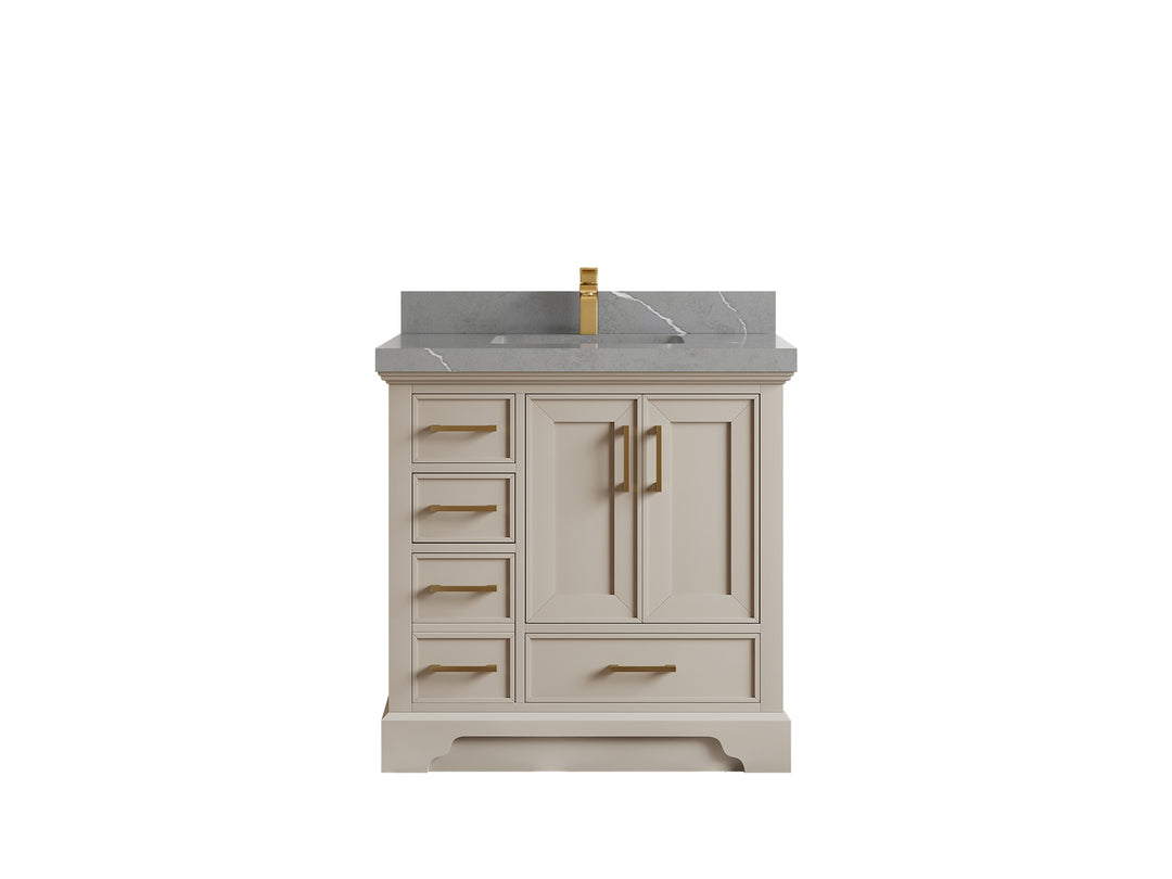 Charlotte 36" W x 22" D Center Sink Vanity for Elegant Bathroom Spaces