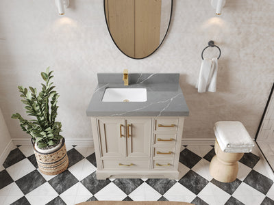 Charlotte 36 in. W x 22 in. D Left Offset Sink Bathroom Vanity