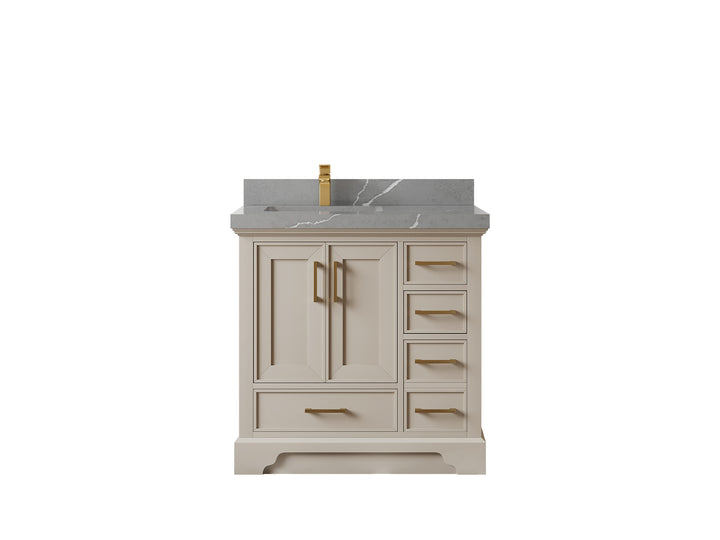 Charlotte 36 in. W x 22 in. D Left Offset Sink Bathroom Vanity - photo 32