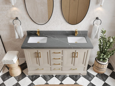 Charlotte 60 in. W x 22 in. D Double Sink Bathroom Vanity
