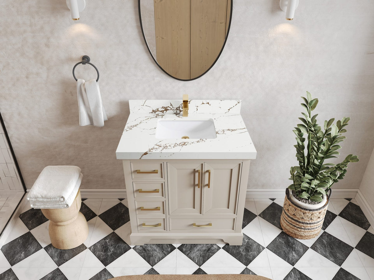Charlotte 36 in. W x 22 in. D Center Sink Bathroom Vanity