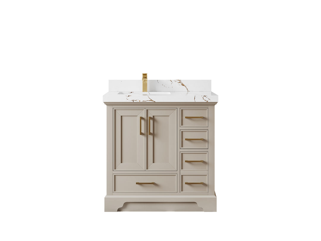 Charlotte 36 in. W x 22 in. D Left Offset Sink Bathroom Vanity