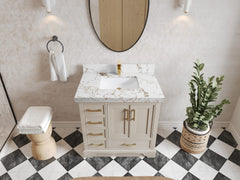 Charlotte 36 in. W x 22 in. D Center Sink Bathroom Vanity - photo 35