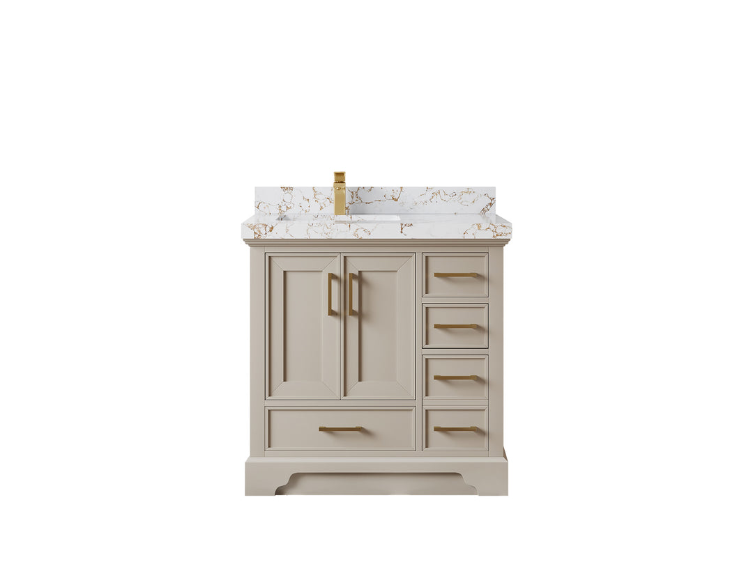 Charlotte 36 in. W x 22 in. D Left Offset Sink Bathroom Vanity
