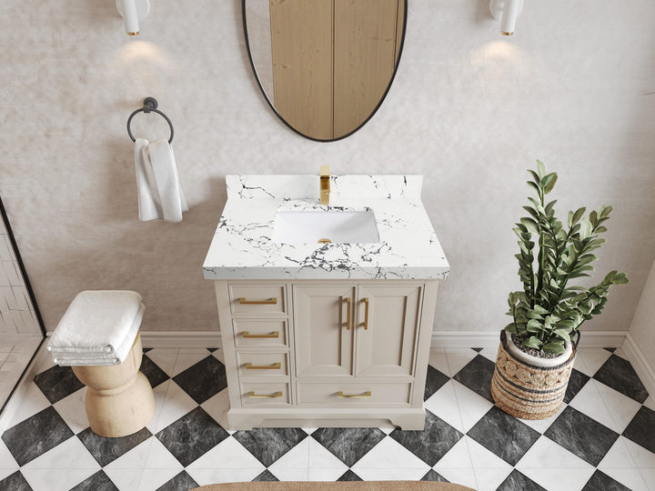 Charlotte 36" W x 22" D Center Sink Vanity for Elegant Bathroom Spaces - photo 37