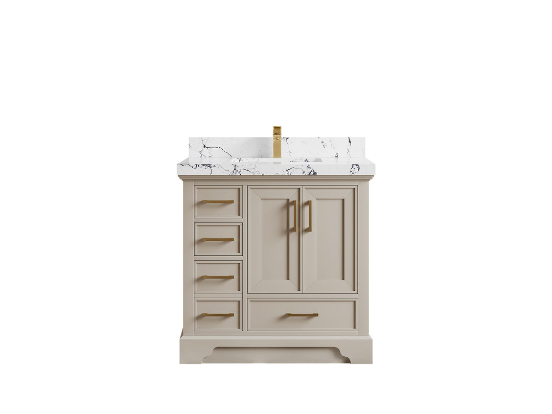 Charlotte 36" W x 22" D Center Sink Vanity for Elegant Bathroom Spaces