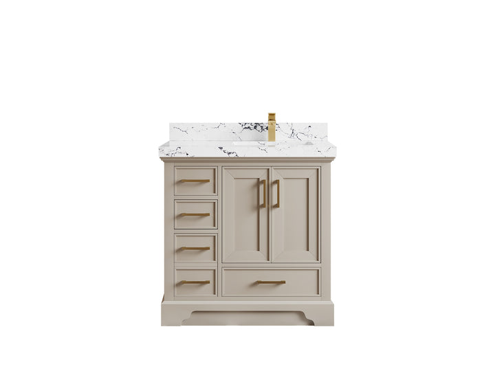 Charlotte 36 in. W x 22 in. D Right Offset Sink Bathroom Vanity - photo 38