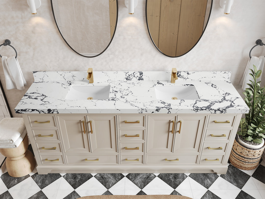 Charlotte 84 in. W x 22 in. D Double Sink Bathroom Vanity