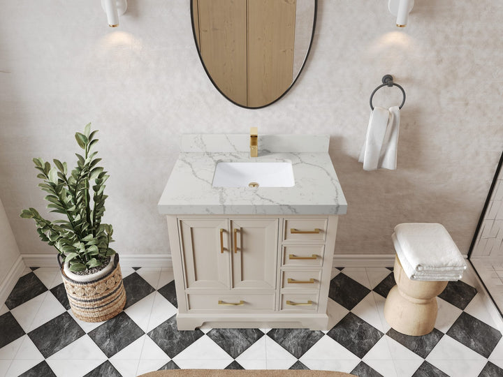 Charlotte 36 in. W x 22 in. D Center Sink Bathroom Vanity - photo 39