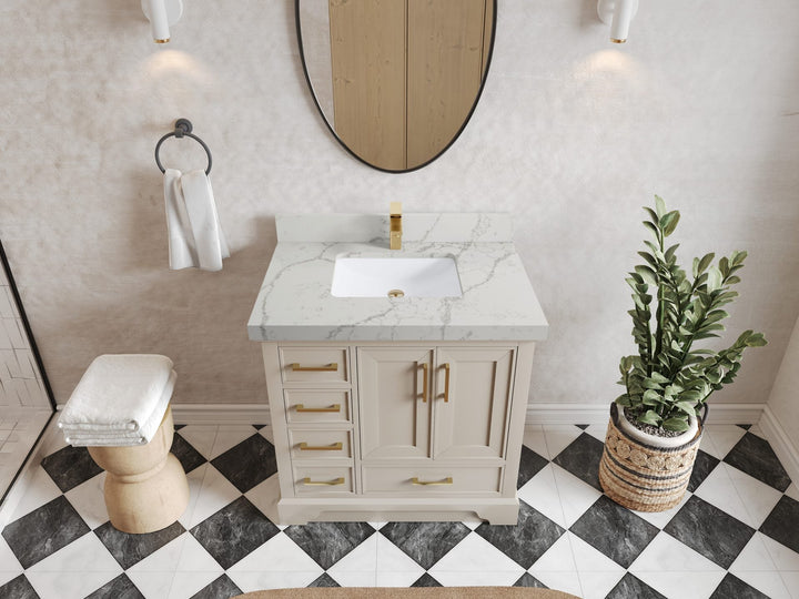 Charlotte 36" W x 22" D Center Sink Vanity for Elegant Bathroom Spaces - photo 39