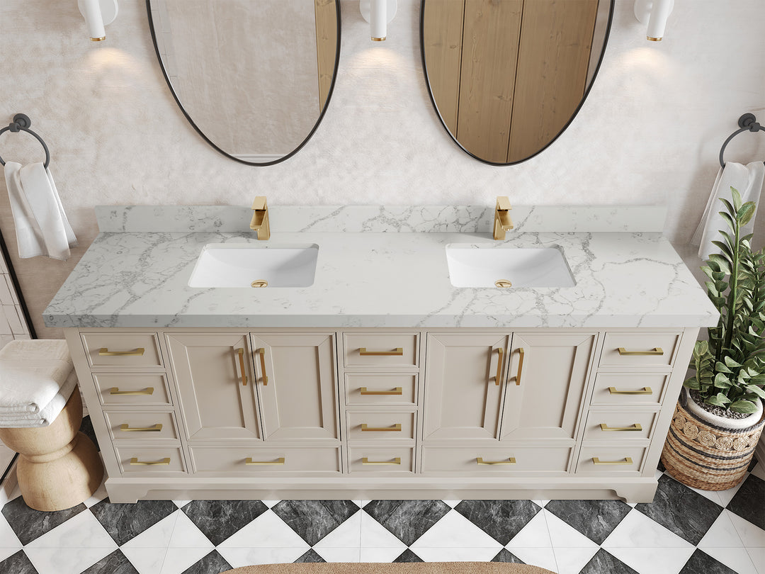 Charlotte 84 in. W x 22 in. D Double Sink Bathroom Vanity
