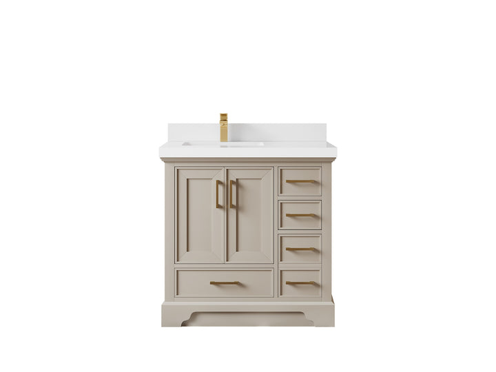 Charlotte 36 in. W x 22 in. D Left Offset Sink Bathroom Vanity - photo 42