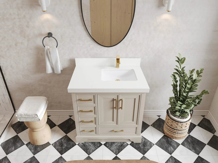 Charlotte 36 in. W x 22 in. D Right Offset Sink Bathroom Vanity - photo 41