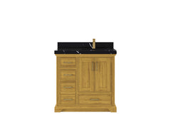 Charlotte White Oak 36 in. W x 22 in. D Right Offset Sink Bathroom Vanity - photo 9