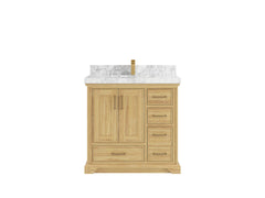 Charlotte Teak 36 in. W x 22 in. D Center Sink Bathroom Teak Wood Bathroom Vanity - photo 12