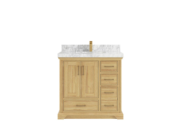 Charlotte Teak 36 in. W x 22 in. D Center Sink Bathroom Teak Wood Bathroom Vanity - photo 12