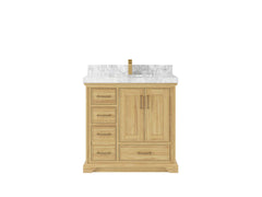 Charlotte Teak 36 in. W x 22 in. D Center Sink Bathroom Teak Wood Bathroom Vanity - photo 12