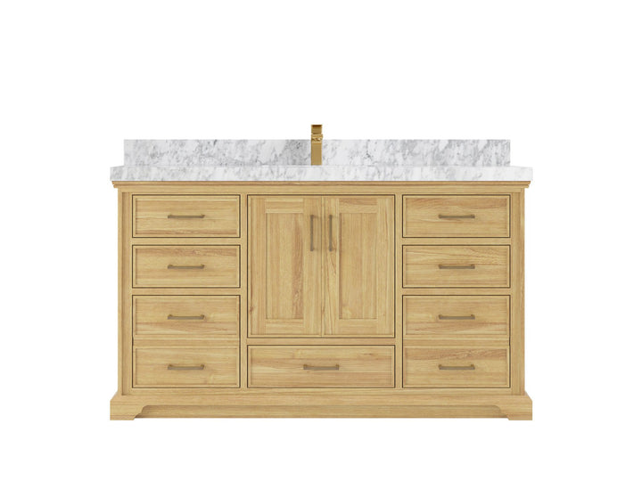 Charlotte 60 in. W x 22 in. D Single Sink Bathroom Teak Wood Vanity - photo 13