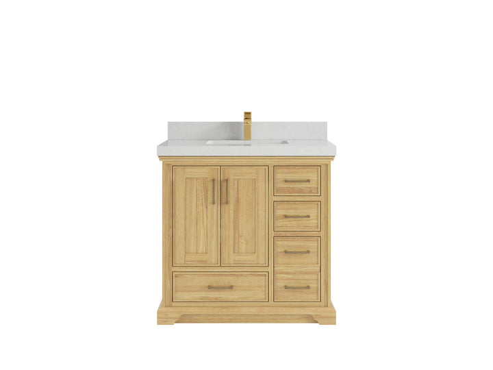 Charlotte Teak 36 in. W x 22 in. D Center Sink Bathroom Teak Wood Bathroom Vanity - photo 13