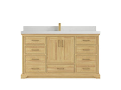 Charlotte 60 in. W x 22 in. D Single Sink Bathroom Teak Wood Vanity - photo 14